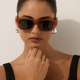 Ria Basic Square Sunglasses in Brown