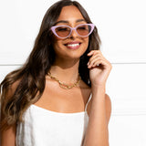 Cassie Cat-Eye Sunglasses in Lilac