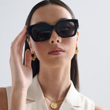 Jollie Angular Sunglasses in Black