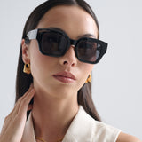 Jollie Angular Sunglasses in Black