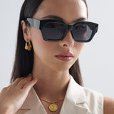 Jollie Angular Sunglasses in Black