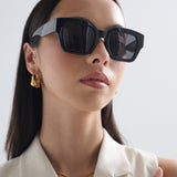 Jollie Angular Sunglasses in Black