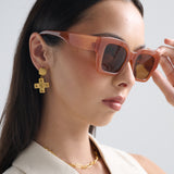 Jollie Angular Sunglasses in Brown