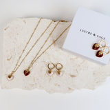 Jules Heart White 18K Gold Plated Necklace