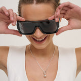 Retro Oversize Square Sunglasses in Black