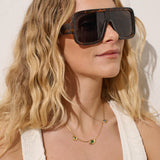 Retro Oversize Square Sunglasses in Tort