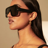 Retro Oversize Square Sunglasses in Tort