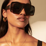 Retro Oversize Square Sunglasses in Tort