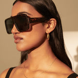 Retro Oversize Square Sunglasses in Tort
