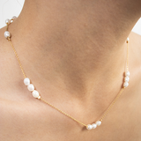 Trio Pearl 18K Gold Plated Necklace