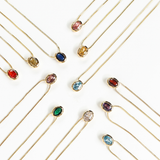 Aurora Birthstone 18K Gold Plated Necklace