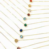 Aurora Birthstone 18K Gold Plated Necklace