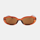 L&S Mardi Oval Retro Sunglasses in Brown