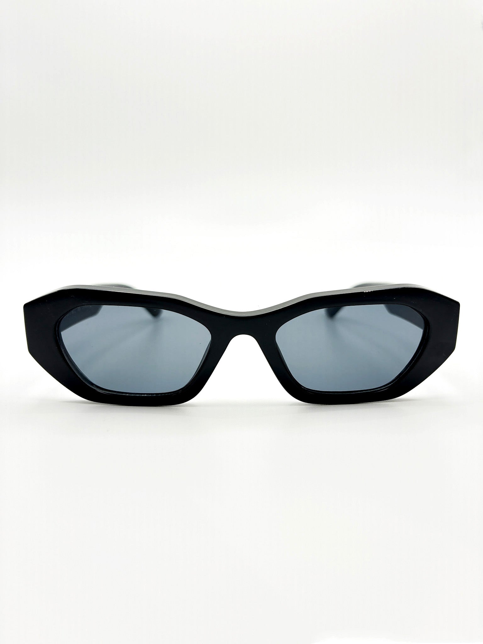 L&S Laila Square Frame Sunglasses in Black