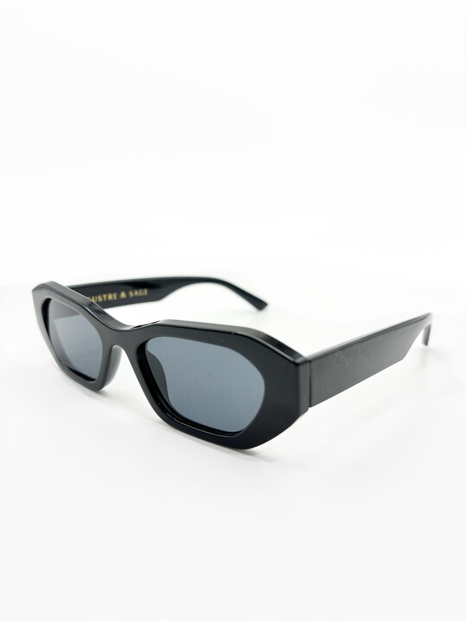L&S Laila Square Frame Sunglasses in Black