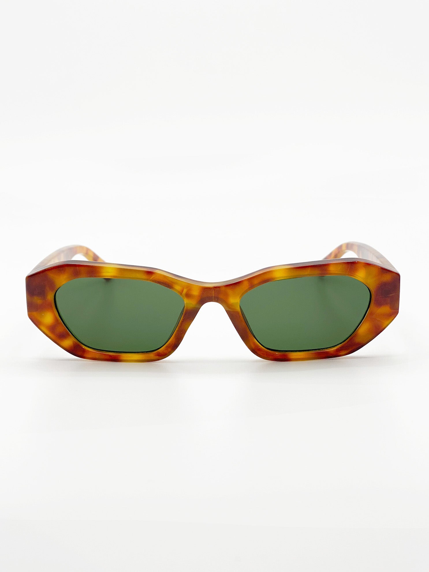 L&S Laila Square Frame Sunglasses in Tort