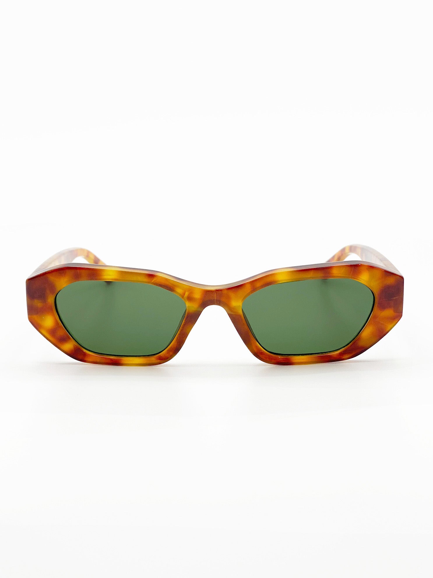 L&S Laila Square Frame Sunglasses in Tort
