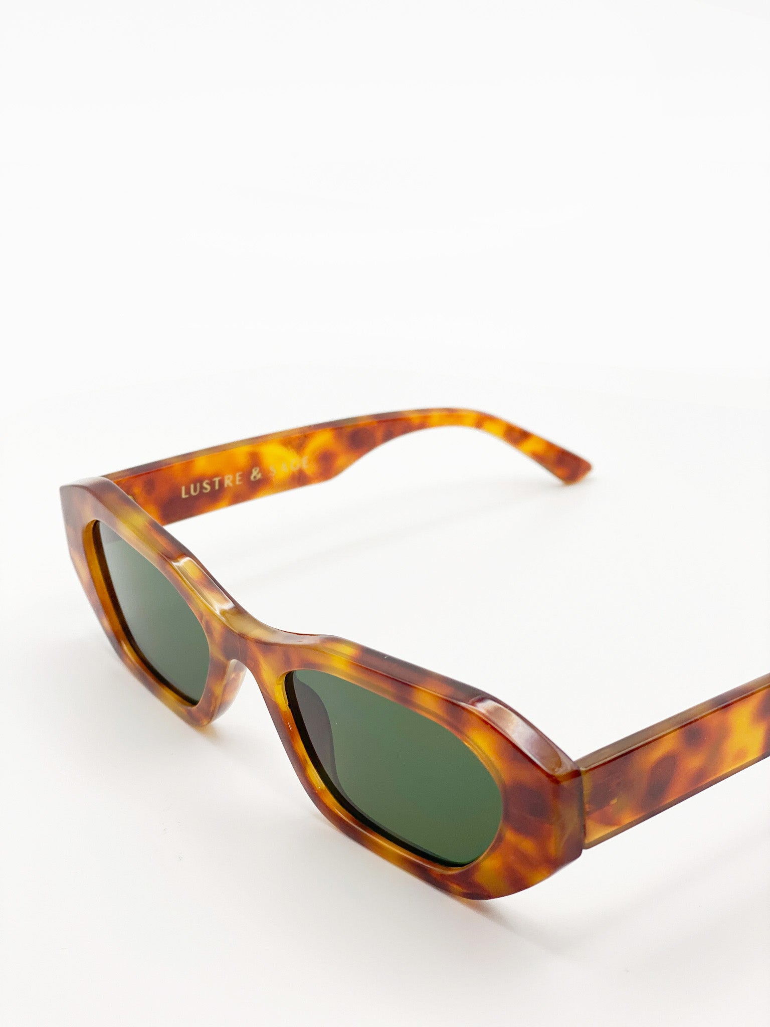 L&S Laila Square Frame Sunglasses in Tort