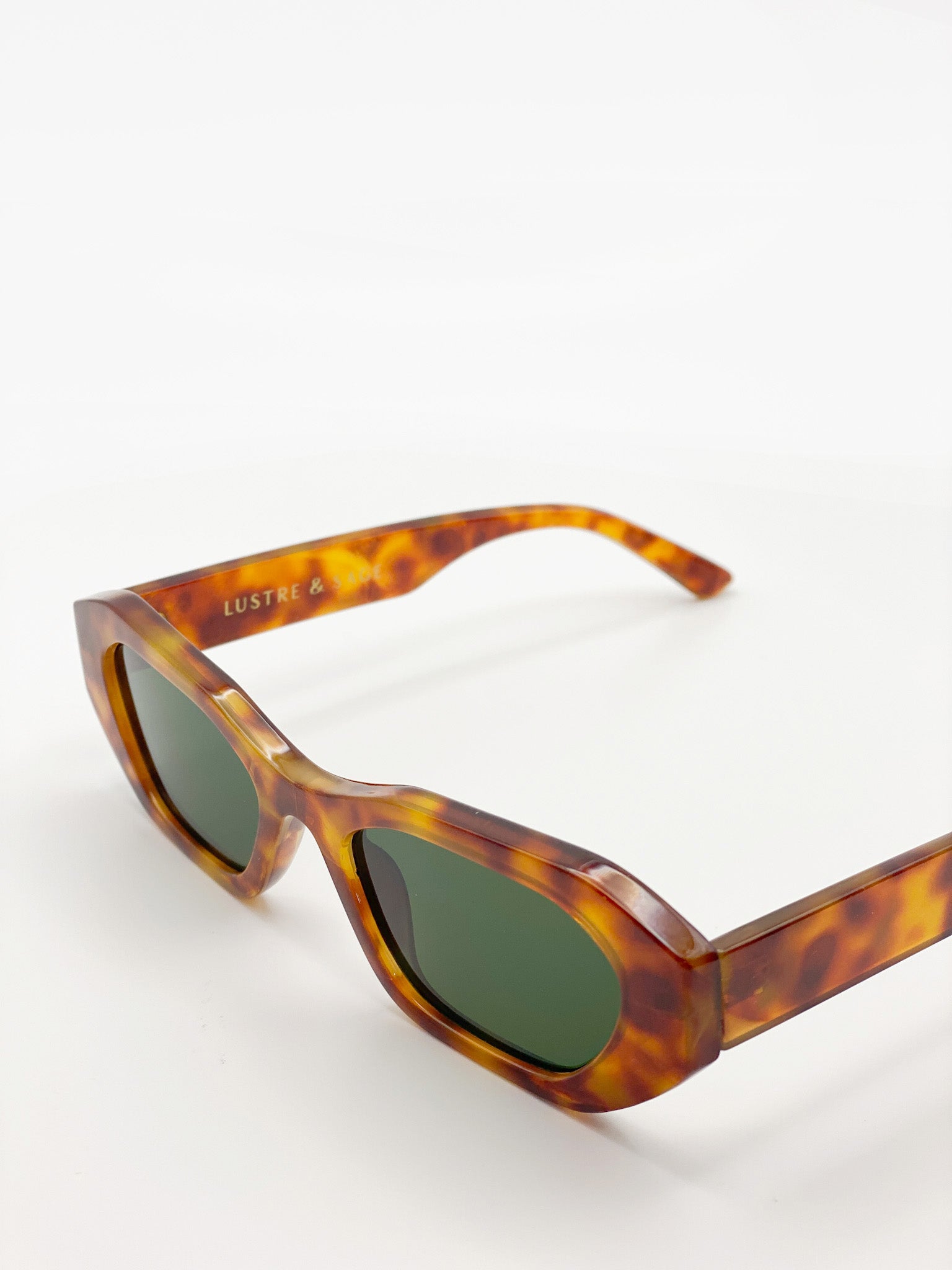 L&S Laila Square Frame Sunglasses in Tort