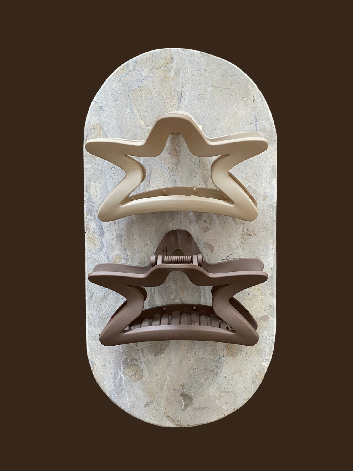 Matte Star Hair Claw Clips (2col)