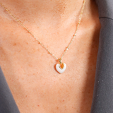 Jules Heart White 18K Gold Plated Necklace