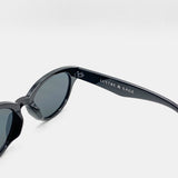 L&S Megan Oval Frame Sunglasses in Black