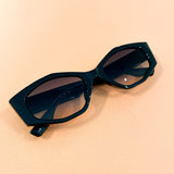 Simone Angular Sunglasses in Black