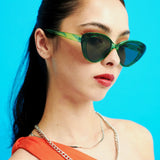 Abigail Cat-Eye Sunglasses in Brown