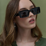 Deanne Rectangular Sunglasses in Black