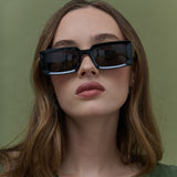 Deanne Rectangular Sunglasses in Black