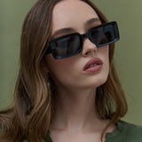 Deanne Rectangular Sunglasses in Black