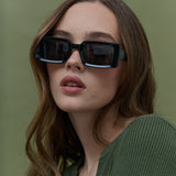 Deanne Rectangular Sunglasses in Black