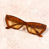 Nova Angular Cat-Eye Sunglasses in Tort