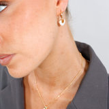 Jules Heart White 18K Gold Plated Earrings