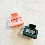 Matte Petite Rectangle Claw Clip in Green