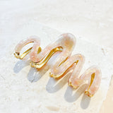 Wave Acrylic Metal Claw Clip (3col)