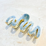 Wave Acrylic Metal Claw Clip (3col)