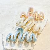 Wave Acrylic Metal Claw Clip (3col)