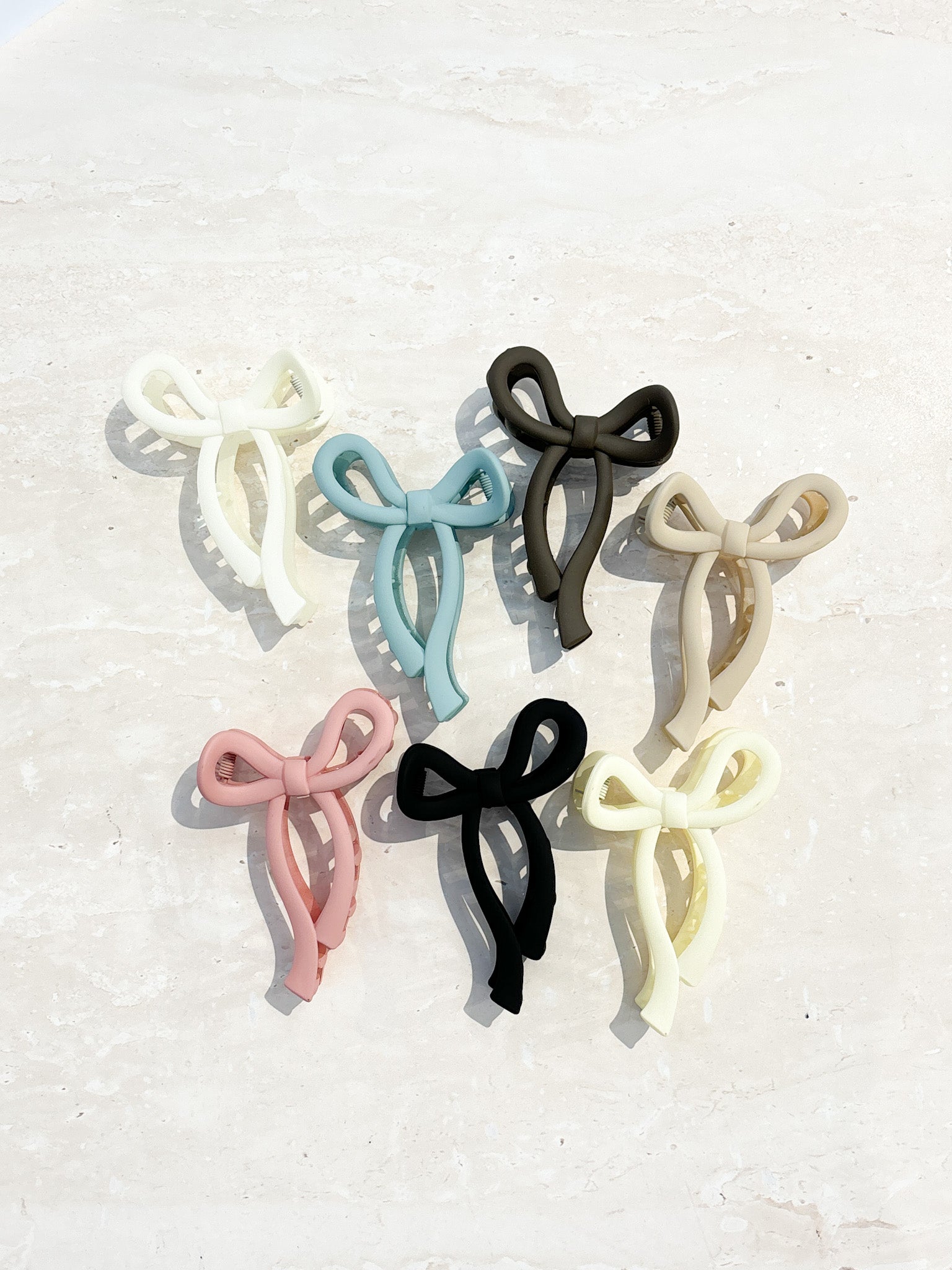 Romy Matte Bow Claw Clips (5col)