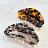 Oval Tort Hair Claw Clip in Light Tort