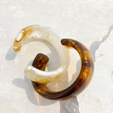 Joey Open Cuff Bangle in Brown
