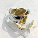 Metal Cuff Bangle in Gold