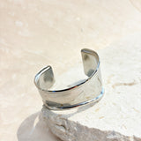 Metal Cuff Bangle in Silver