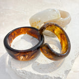 Joey Open Cuff Bangle in Brown