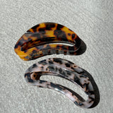 Oval Tort Hair Claw Clip in Light Tort