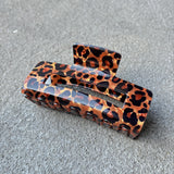 Leopard Rectangular Claw Clip