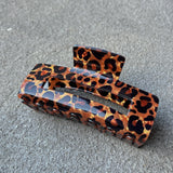 Leopard Rectangular Claw Clip