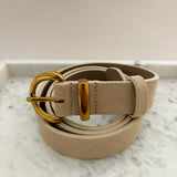 Marlene Suede Buckle Belt in Stone