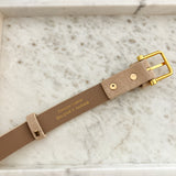 Halley Suede Buckle Belt in Stone