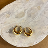 Amaline 18K Gold Plated Hoop Earrings in Small